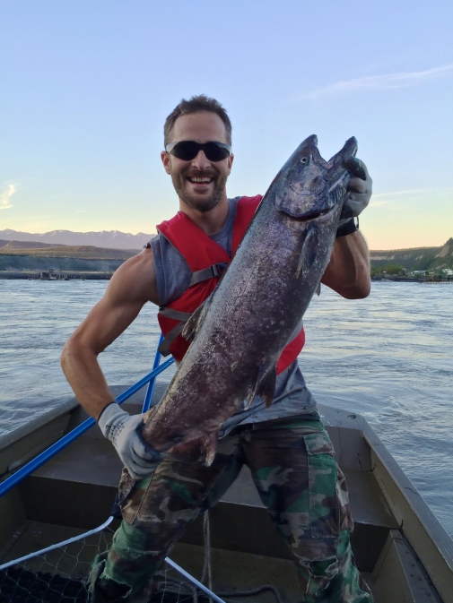 Joe catching a King Salmon